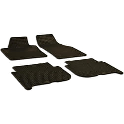 WALSER 50554 Floor mat set Rubber Front and Rear 4 black Tailored VOLKSWAGEN: Touran I