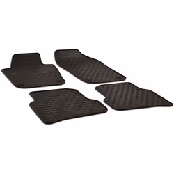 Floor mat set; WALSER; Rubber Front and Rear 4 black Tailored; for SEAT