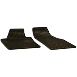 WALSER 50659 Floor mat set Rubber Front 2 black Tailored VOLKSWAGEN: Caddy 3, CADDY 4 Kasten
