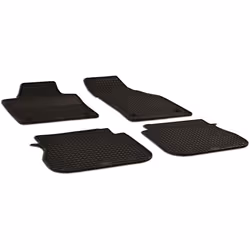 Floor mat set; WALSER; Rubber Front and Rear 4 black Tailored; for VOLKSWAGEN, VW