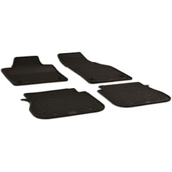 WALSER 50660 Floor mat set Rubber Front and Rear 4 black Tailored VOLKSWAGEN: Caddy 3, CADDY 4 Kasten