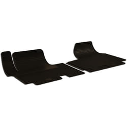 WALSER 50681 Floor mat set Rubber Front 2 black Tailored