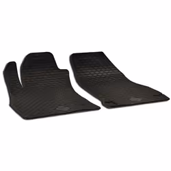 Floor mat set; WALSER; Rubber Front 2 black Tailored; for FIAT, OPEL
