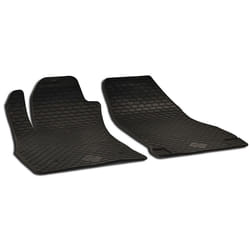 WALSER 50758 Floor mat set Rubber Front 2 black Tailored FIAT: Doblo II Box Body / Estate