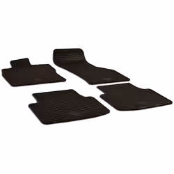 Floor mat set; WALSER; Rubber Front and Rear 4 black Tailored; for VOLKSWAGEN, VW