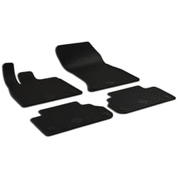 WALSER 50817 Floor mat set Rubber Front and Rear 4 black