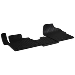 WALSER 50827 Floor mat set Rubber Front 3 black Tailored