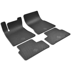 WALSER 50833 Floor mat set Rubber Front and Rear 4 black Tailored