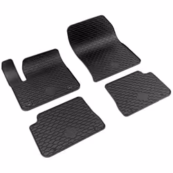 Floor mat set; WALSER; RubberLine; Rubber Front and Rear 4 black; for PEUGEOT, DS, OPEL