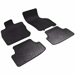 Floor mat set; WALSER; RubberLine; Rubber Front and Rear 4 black; for VOLKSWAGEN, VW
