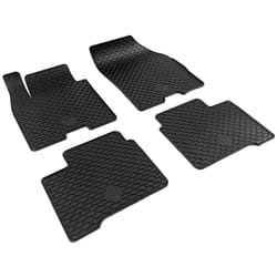 WALSER 50886 Floor mat set Waterproof Rubber Front and Rear anthracite/black Tailored
