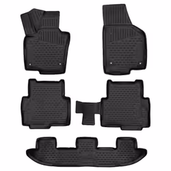 Floor mat set; WALSER; XTR; Rubber Front and Rear Tailored; for SEAT, VW