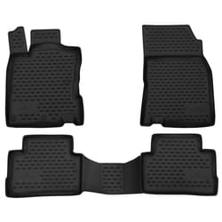 WALSER XTR 75160 Floor mat set Rubber Front and Rear black Tailored NISSAN: Qashqai 2