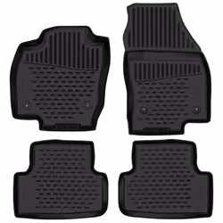 Floor mat set; WALSER; XTR; Rubber Front and Rear black Tailored; for VW
