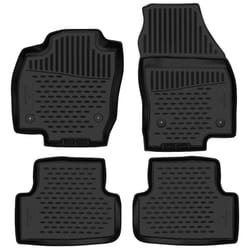WALSER XTR 75183 Floor mat set Rubber Front and Rear black Tailored