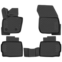 WALSER XTR 75185 Floor mat set Rubber Front and Rear black Tailored FORD: Mondeo 5, Mondeo 5 Kombi, Mondeo 5 Limousine
