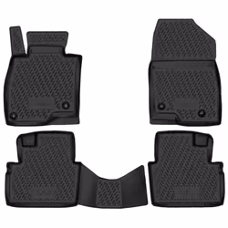 Floor mat set; WALSER; XTR; Rubber Front and Rear black Tailored; for MAZDA