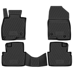WALSER XTR 75187 Floor mat set Rubber Front and Rear black Tailored