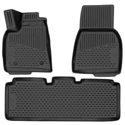 WALSER XTR 75191 Floor mat set Rubber Front and Rear black Tailored