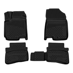 WALSER XTR 75207 Floor mat set Rubber Front black Tailored