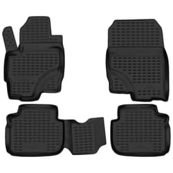 WALSER XTR 75212 Floor mat set Rubber Front and Rear black Tailored