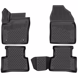 Floor mat set; WALSER; XTR; Rubber Front and Rear black Tailored; for TOYOTA