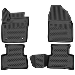 WALSER XTR 75234 Floor mat set Rubber Front and Rear black Tailored