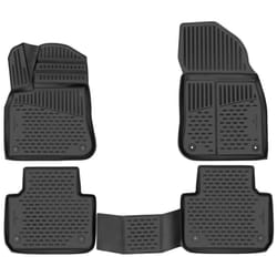WALSER XTR 75235 Floor mat set Rubber Front and Rear black Tailored