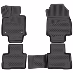 Floor mat set; WALSER; XTR; Rubber Front and Rear black Tailored; for TOYOTA