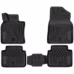 Floor mat set; WALSER; XTR; Rubber Front and Rear black Tailored; for TOYOTA