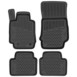 WALSER XTR 75252 Floor mat set Waterproof Rubber Front and Rear black Tailored