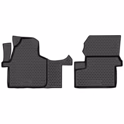 Floor mat set; WALSER; XTR; Waterproof Rubber Front black Tailored