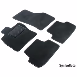 Floor mat set; WALSER; Textile Front and Rear 4 black Tailored; for BMW