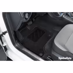 WALSER 80260 Floor mat set Textile Front and Rear 4 black