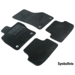 WALSER 80375 Floor mat set Textile Front and Rear 4 black Tailored VOLKSWAGEN: Tiguan II, Tiguan Allspace