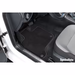 WALSER 80574 Floor mat set Textile Front and Rear 4 black