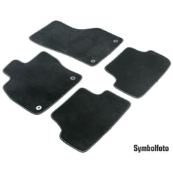 WALSER 80759 Floor mat set Textile Front and Rear 4 black VOLKSWAGEN: Tiguan II, Tiguan Allspace