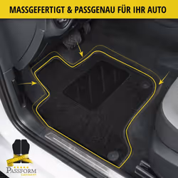 WALSER Standart 80786 Floor mat set Polyester, PP (Polypropylene) Front and Rear anthracite/black Tailored
