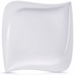 White Porcelain Dessert Plate - Modern Design, Dishwasher Safe