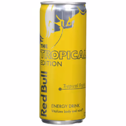 Red Bull Energy Drink Tropical 12 Pack of 250 ml, Yellow Edition