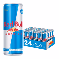 Red Bull Energy Drink, Sugar Free 250ml (Pack of 24)