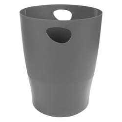 - Ref 45307D - Ecobin Waste Paper Bin- 263 x 263 x 335mm in Size, Large Waste Capacity of 15 Litres, Easy Clean Interior -Mouse Grey - Suitable for