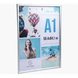 Exacompta Wall Snap Frame Poster Holder Aluminium A1 Crystal (Pack 1)