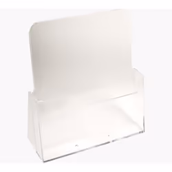 Brochure holders made from clear polystyrene. 1 pocket suitable for A4 leaflets. Max. storage depth 28 mm. Completely assembl ...