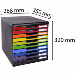 Exacompta Iderama Modulo 10 Drawers, - Black/Harlequin - Additional view 2