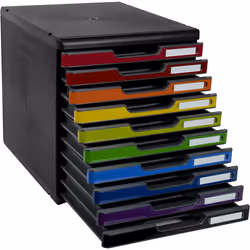 Exacompta Iderama Modulo 10 Drawers, - Black/Harlequin - Additional view 3
