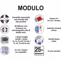 Exacompta Iderama Modulo 10 Drawers, - Black/Harlequin - Additional view 6