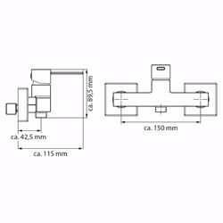 EISL Shower Mixer Tap Mixer Bath Tap Shower Valve Shower Tap CALVINO Chrome