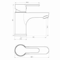 EISL Basin Mixer Tap Mixer Bath Tap Kitchen Tap Faucet DIZIANI White-chrome