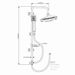 EISL Overhead Shower Set Shower System Shower Mixer Bath Tap EASY COOL Chrome